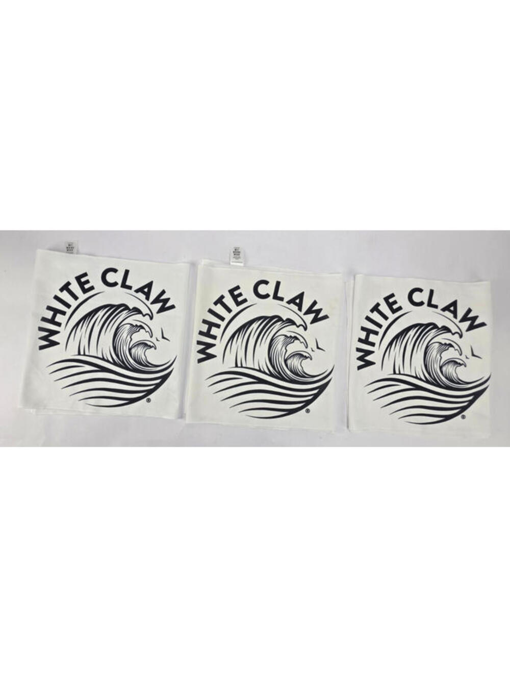 Lot of 3 White Claw Cooling Towels White Wave Logo Sports Gym Beach Towels